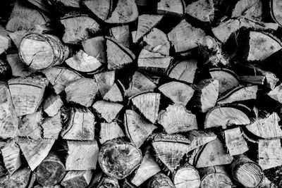 Full frame shot of logs