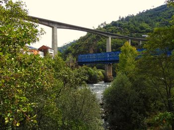 View of bridge against clear sky