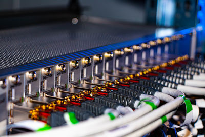 Close-up of sound mixer