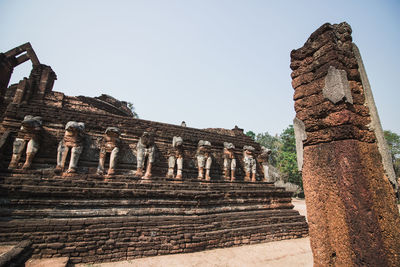 Old ruins of temple against sky