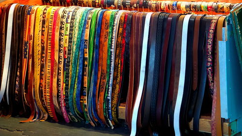 Full frame shot of colorful shop for sale