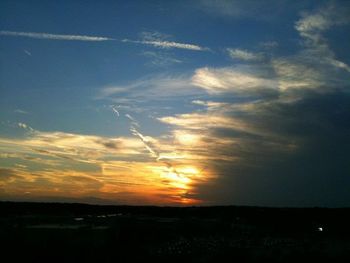 Scenic view of landscape at sunset