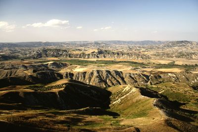 High angle view of landscape against sky