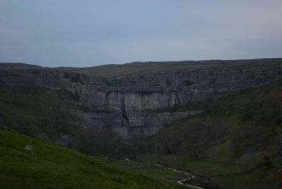 Scenic view of mountain against sky