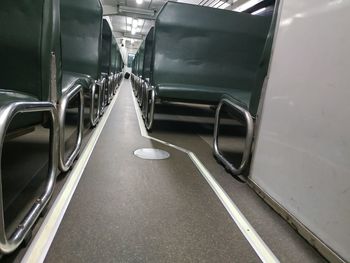 View of empty escalator