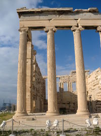 Low angle view of historical building