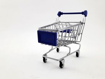 Side view of a bicycle on white background