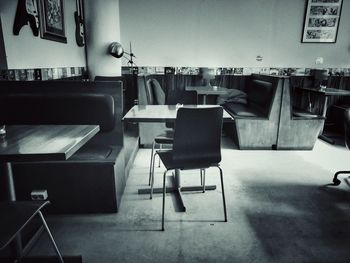 Empty chairs and tables