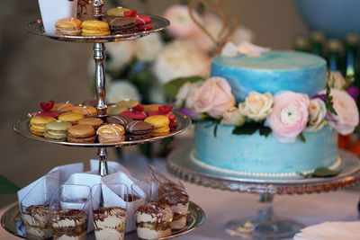 Close-up of cake on table