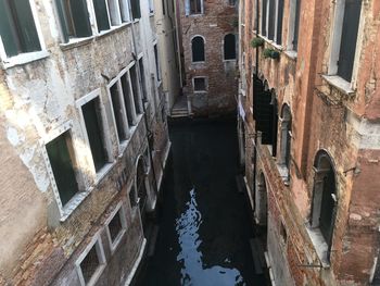 High angle view of abandoned building