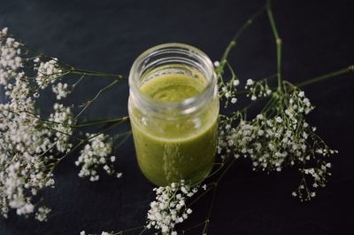 Close-up of drink in glass