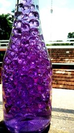 Close-up of pink glass