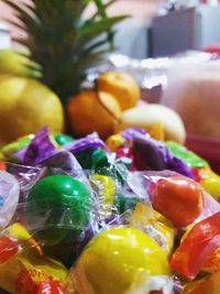 Close-up of multi colored candies