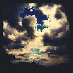 Low angle view of cloudy sky