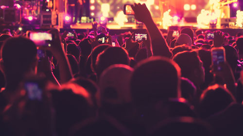 Crowd at music concert