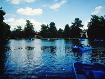 Boats in lake