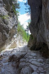 Rock formations in sunlight