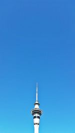 Low angle view of built structure against blue sky