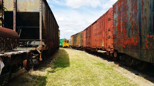 Freight trains at shunting yard