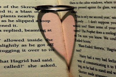 Close-up of open book