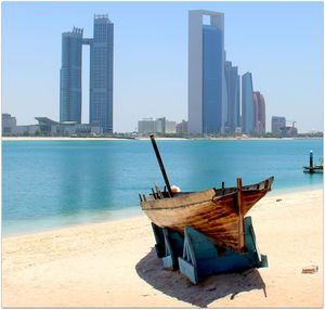 View of buildings on beach