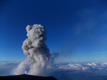 The eruption in semeru mountain