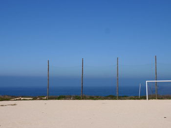 Football playground above the ocean