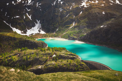 Mountain landscapes from austrian alps in springtime.