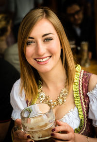 Close-up portrait of young woman