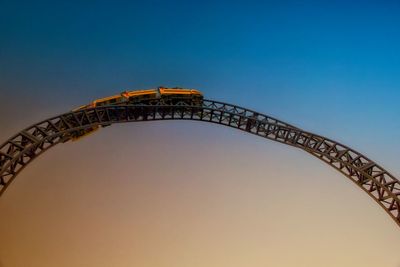 Low angle view of rollercoaster