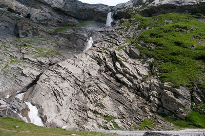 Scenic view of waterfall