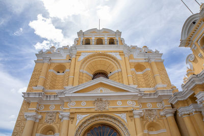 Low angle view of historical building against sky