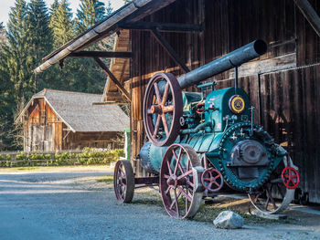 Old machinery outside museum