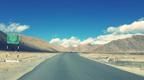 Road passing through landscape