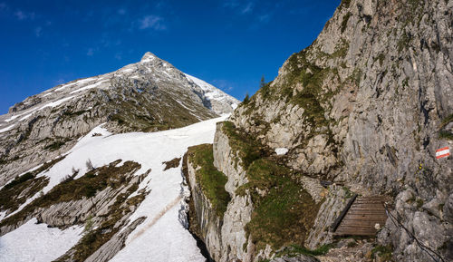 Panoramic view of snowcapped mountains against sky