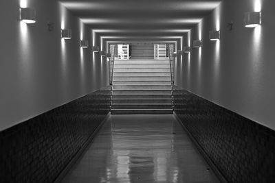 Empty corridor in building