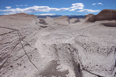 Scenic view of desert against sky