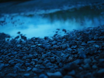 Close-up of stones in water