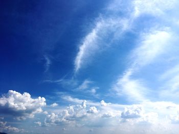 Low angle view of clouds in sky