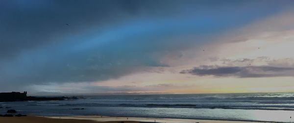 View of sea against cloudy sky