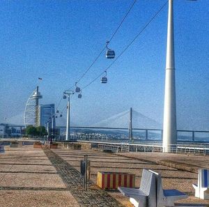 Bridge over river in city