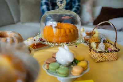 Close-up of food on table