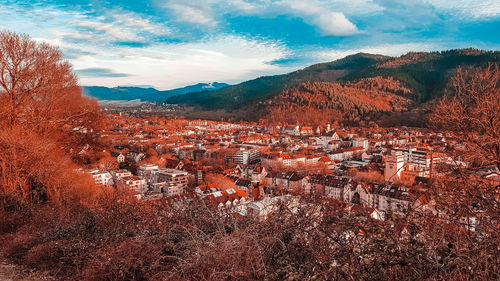 High angle view of landscape