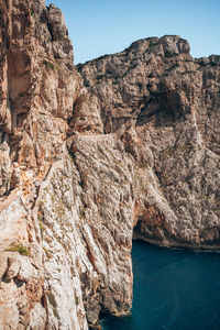 Rock formations on sea