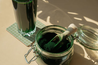 Close-up of drink on table