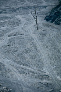 Scenic view of snow covered land