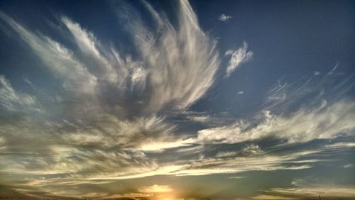 Low angle view of clouds in sky