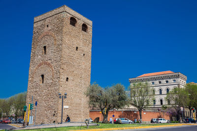 Old building against blue sky