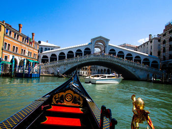 View of bridge over canal