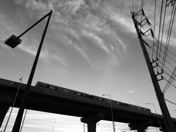 Low angle view of bridge against sky